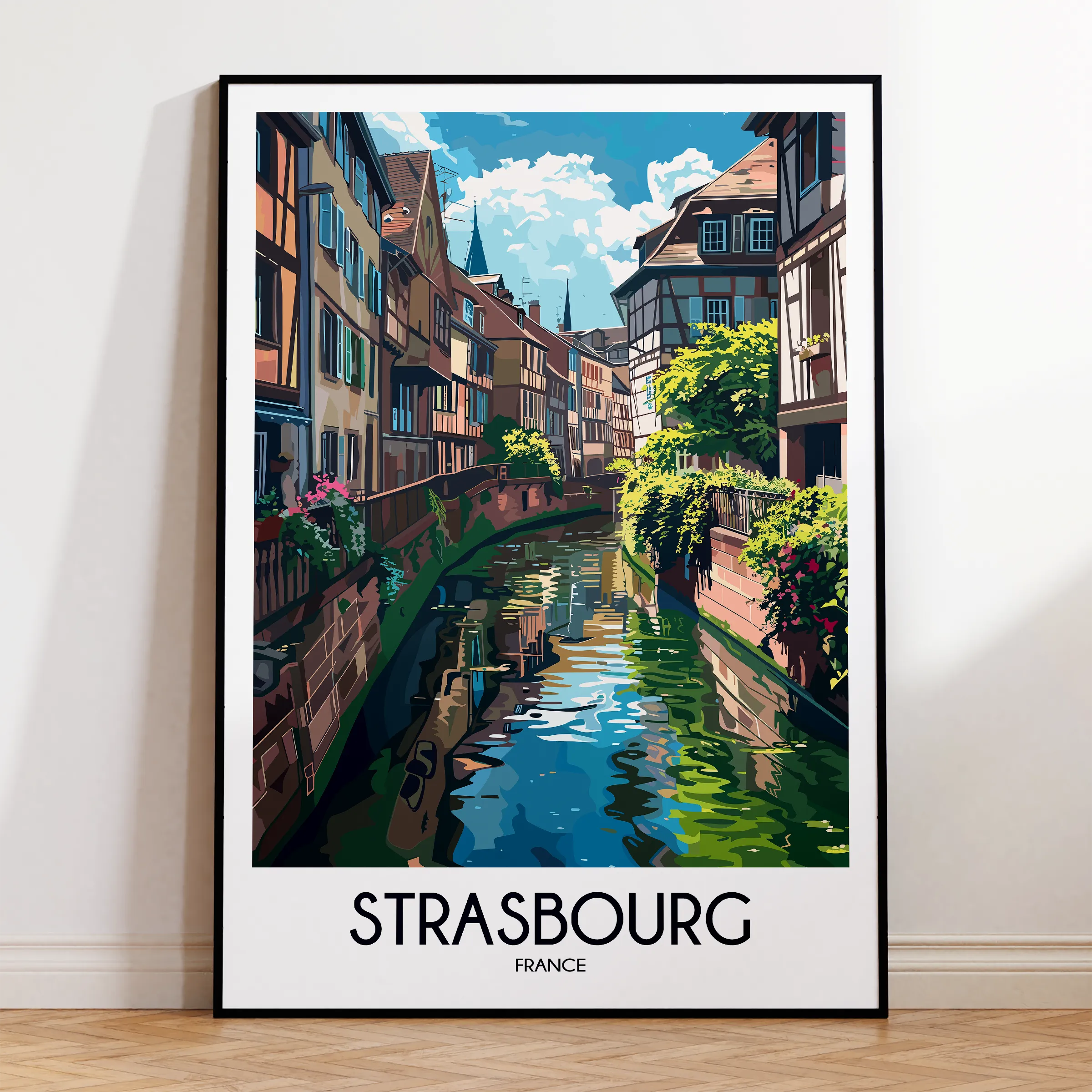 Strasbourg Vintage Style Print