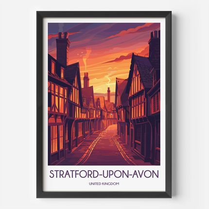 Stratford-Upon-Avon Modern Travel Poster