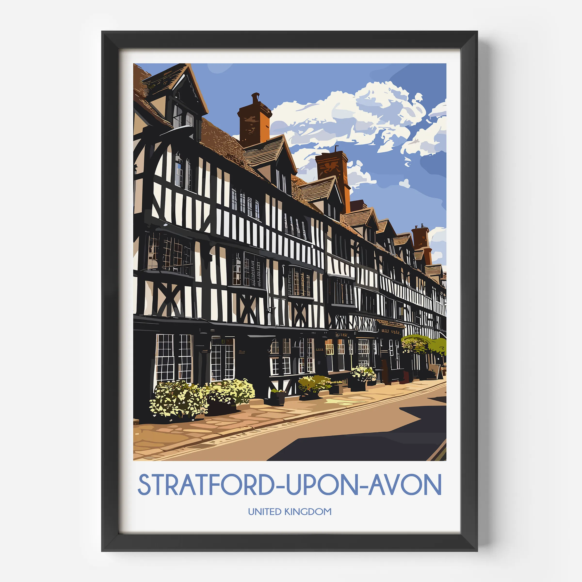 Stratford-Upon-Avon Modern Travel Poster