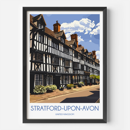 Stratford-Upon-Avon Modern Travel Poster