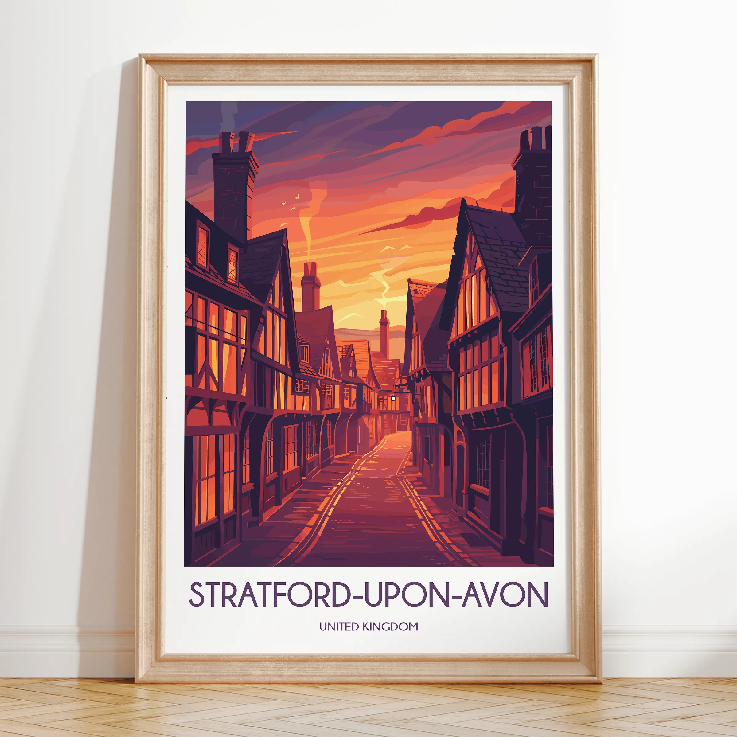 Stratford-Upon-Avon Vintage Style Print