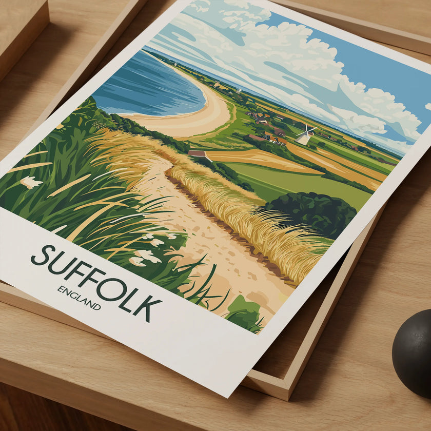 Suffolk Modern Travel Poster