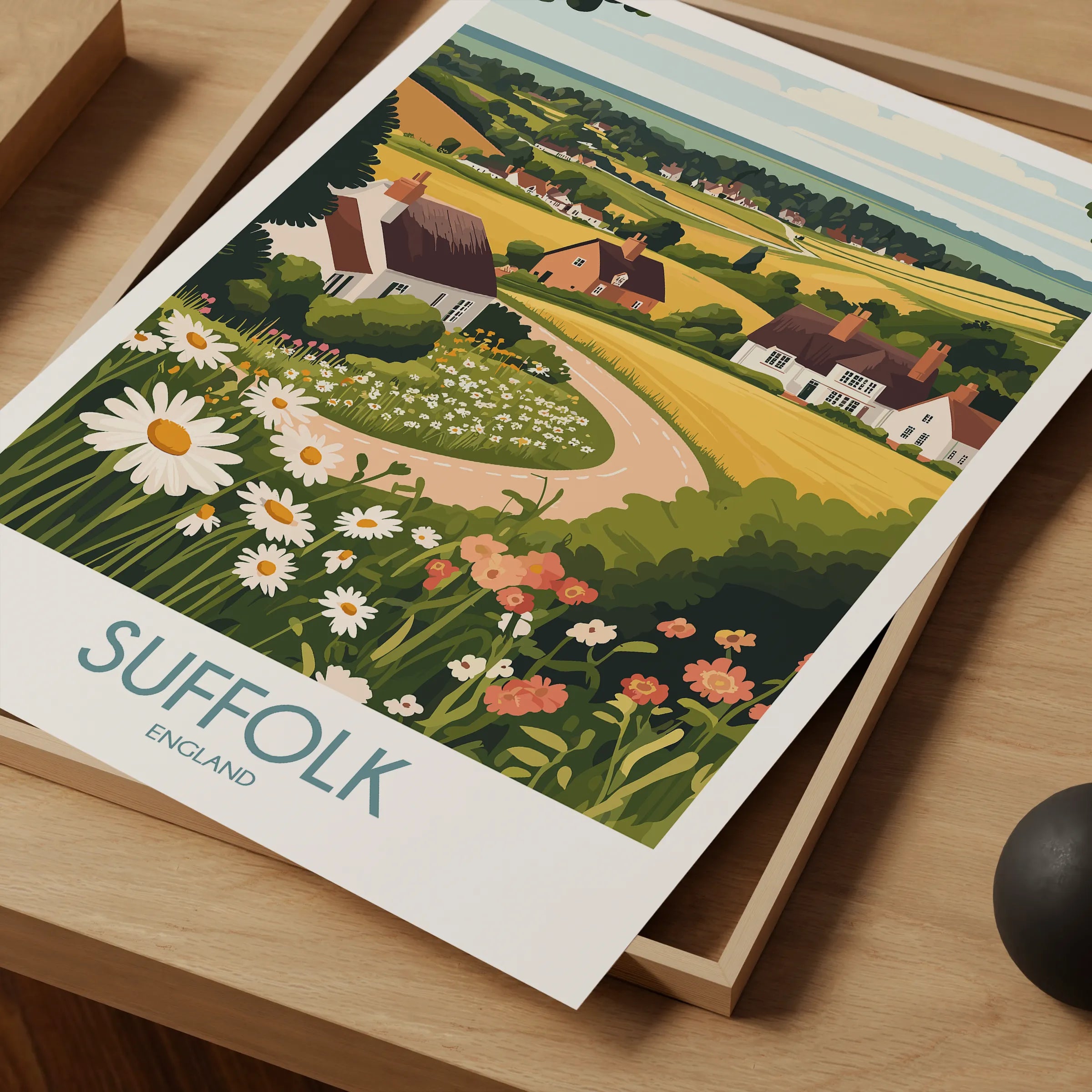 Suffolk Modern Travel Poster
