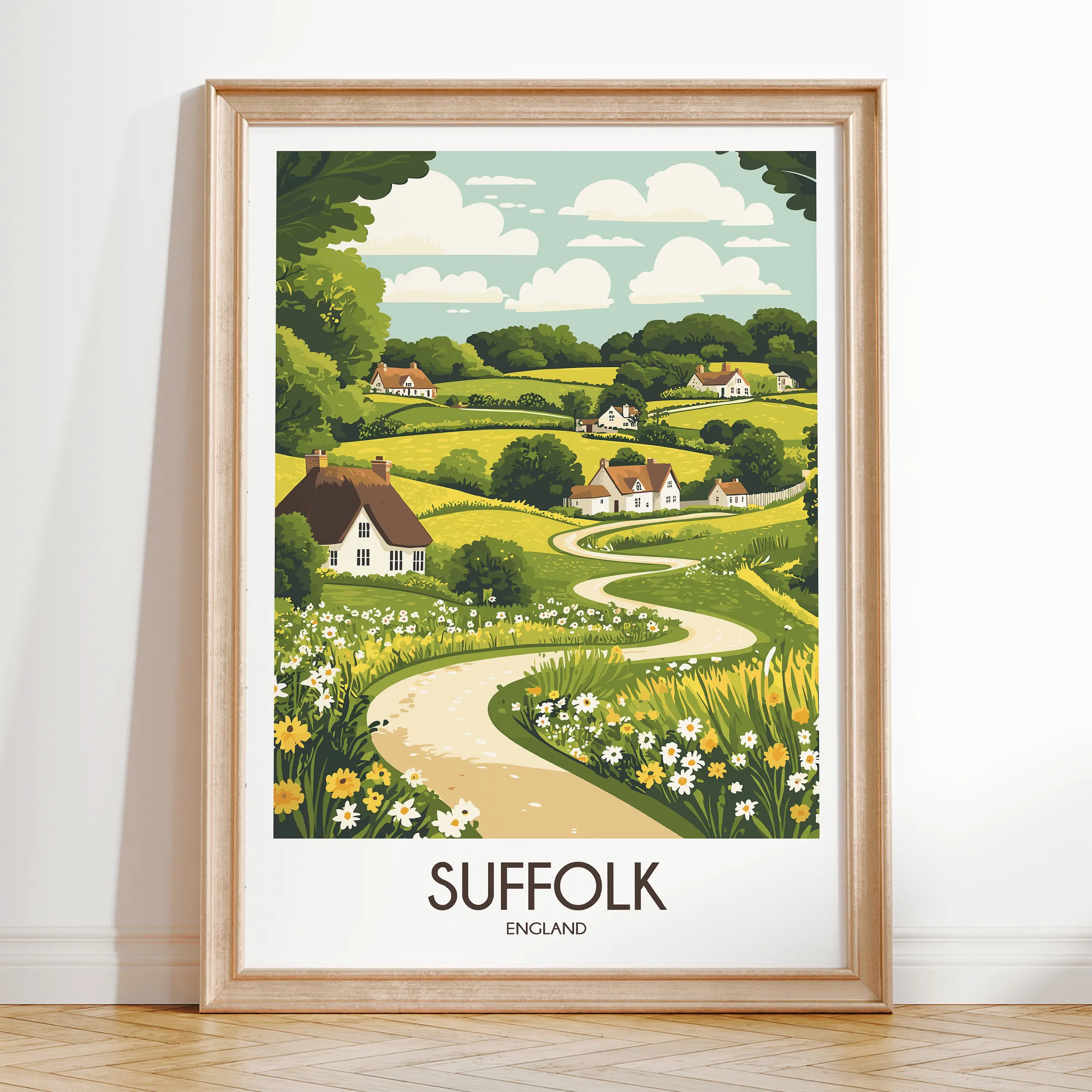 Suffolk Modern Travel Poster