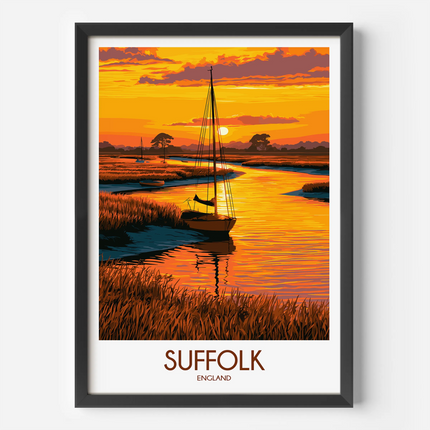 Suffolk Modern Travel Poster