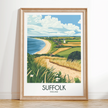 Suffolk Retro Travel Illustration