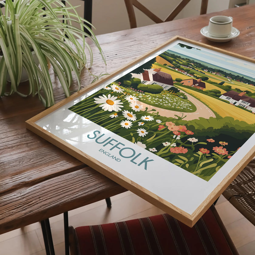 Suffolk Retro Travel Illustration