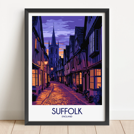 Suffolk Retro Travel Illustration