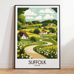 Suffolk Retro Travel Illustration