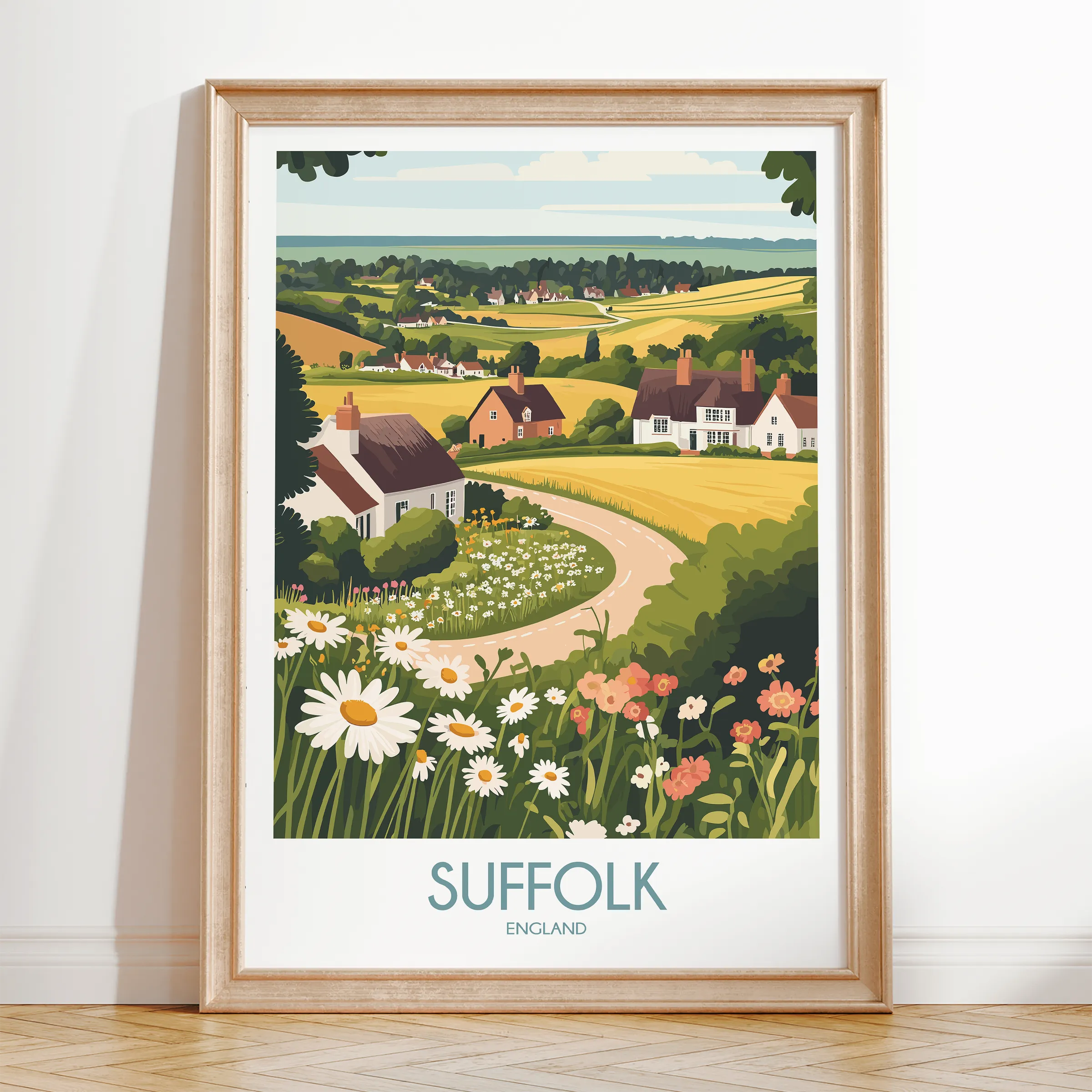Suffolk Souvenir Poster Print
