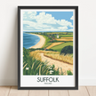Suffolk Souvenir Poster Print