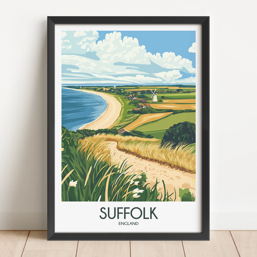 Suffolk Souvenir Poster Print