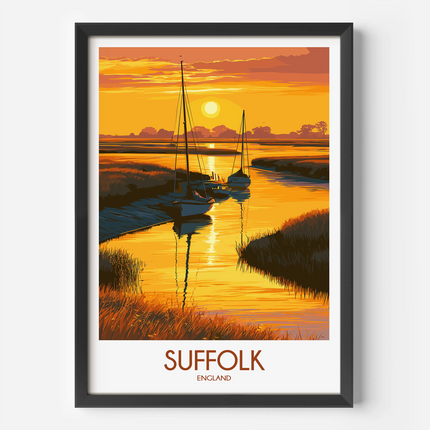 Suffolk Souvenir Poster Print