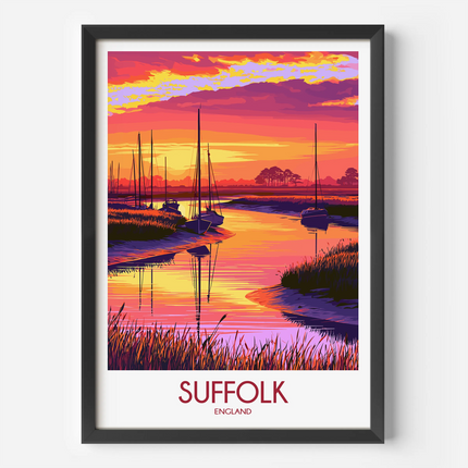 Suffolk Souvenir Poster Print