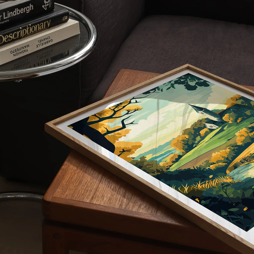 Surrey Modern Travel Poster