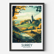 Surrey Modern Travel Poster