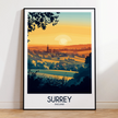 Surrey Vintage Style Print