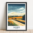 Sussex Souvenir Poster Print
