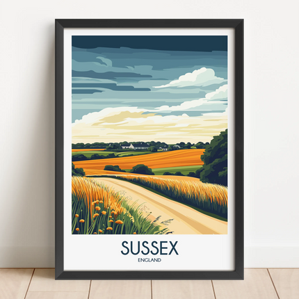 Sussex Souvenir Poster Print