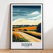 Sussex Vintage Style Print