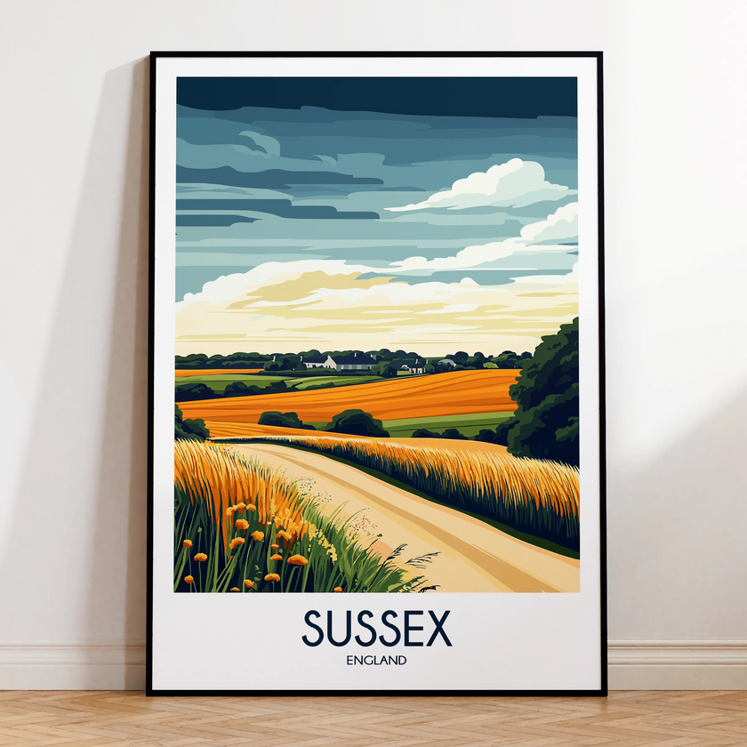Sussex Vintage Style Print
