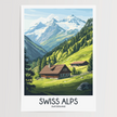 Swiss Alps Home Office Decor