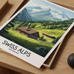 Swiss Alps Modern Travel Poster
