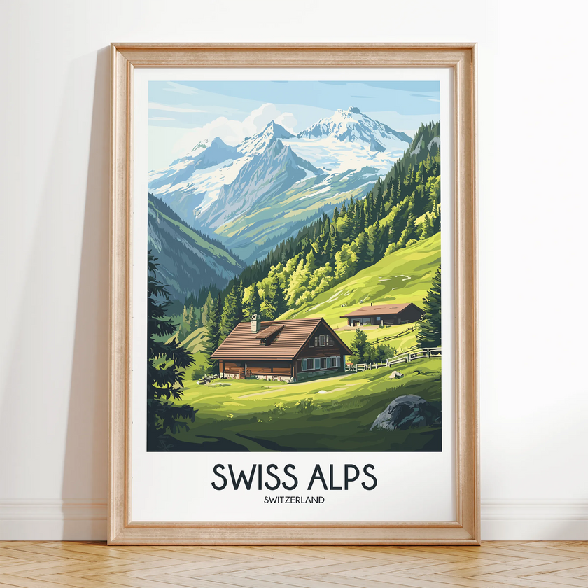 Swiss Alps Travel Memory Gift