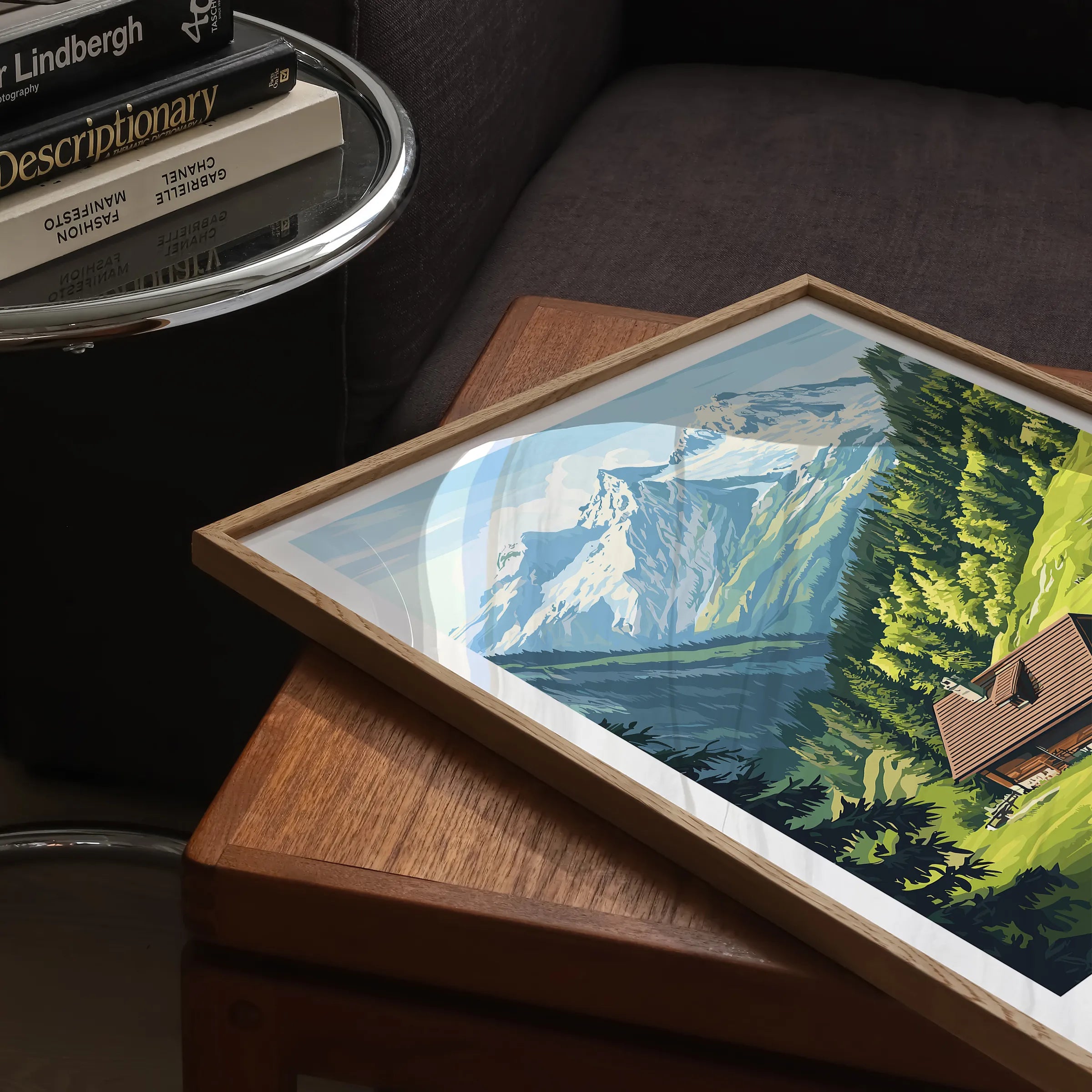 Swiss Alps Vintage Style Print