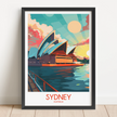 Sydney Retro Travel Illustration