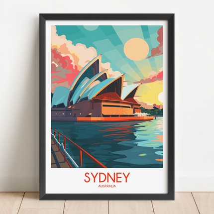 Sydney Retro Travel Illustration