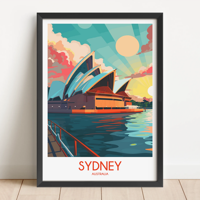 Sydney Retro Travel Illustration