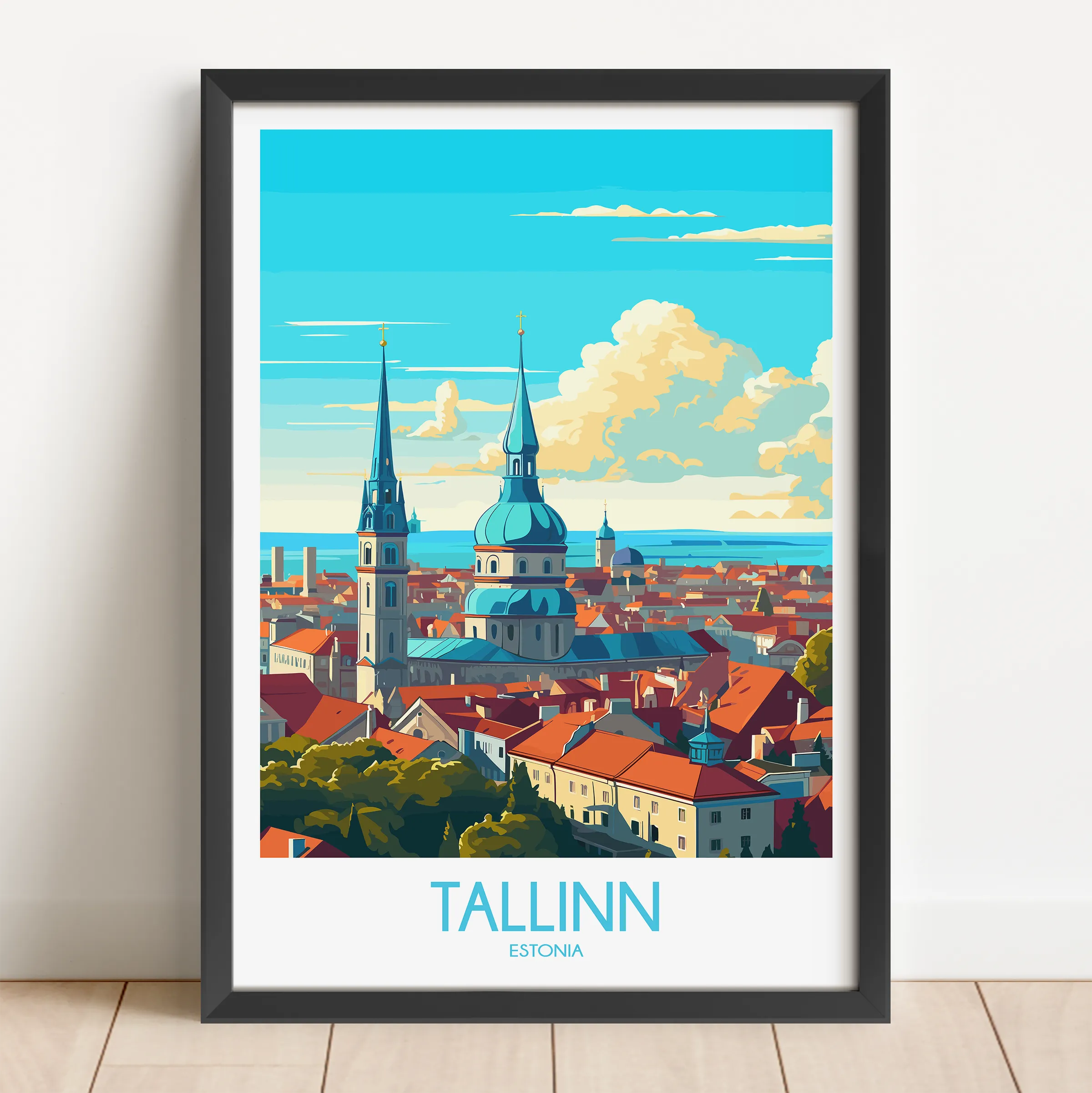 Tallinn Modern Travel Poster