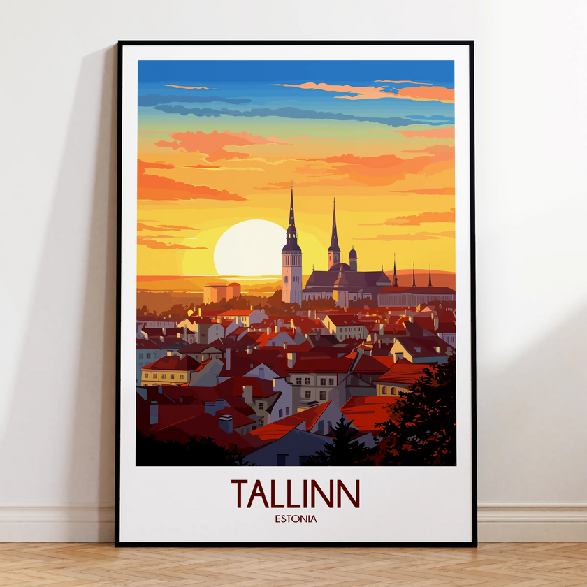Tallinn Modern Travel Poster