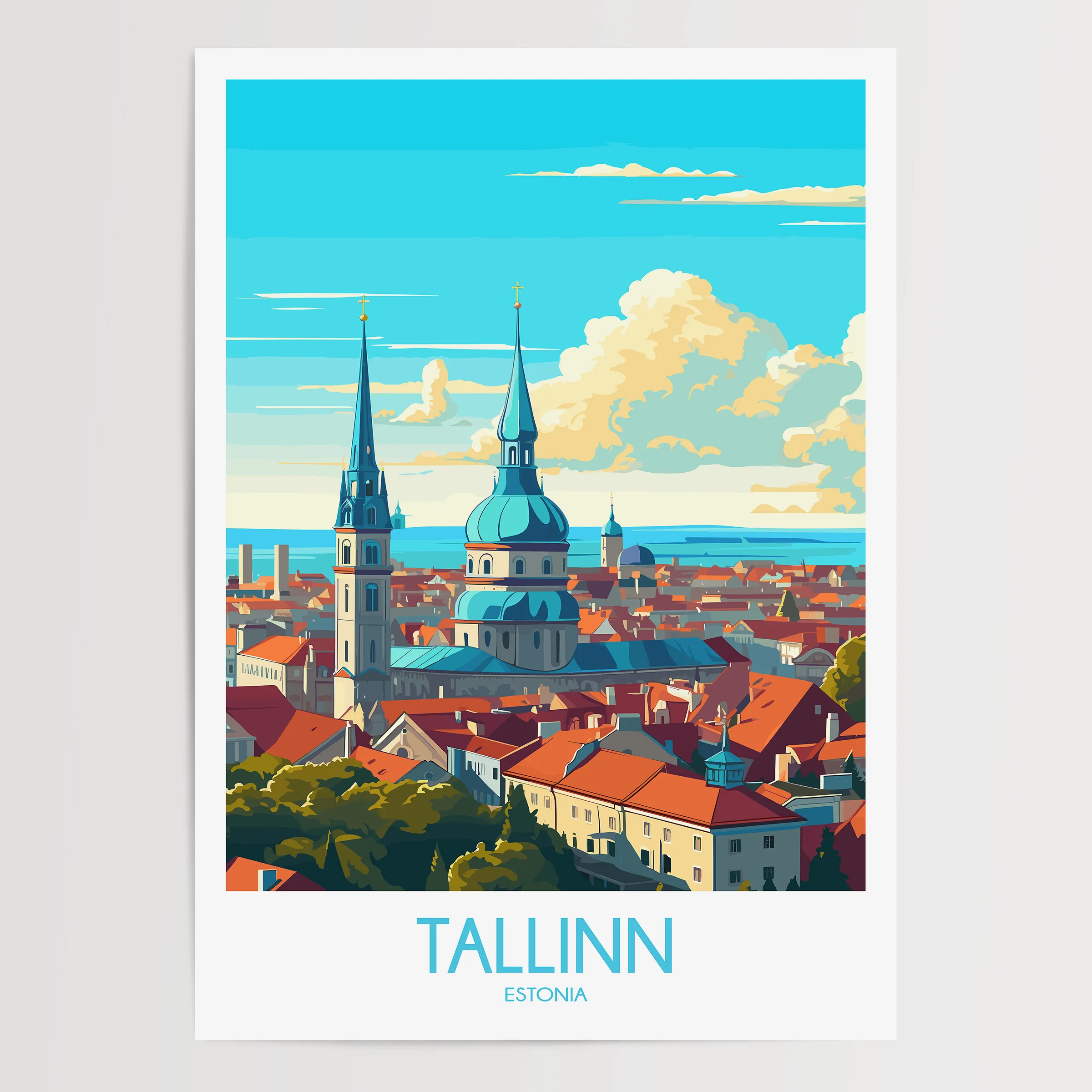 Tallinn Souvenir Poster Print
