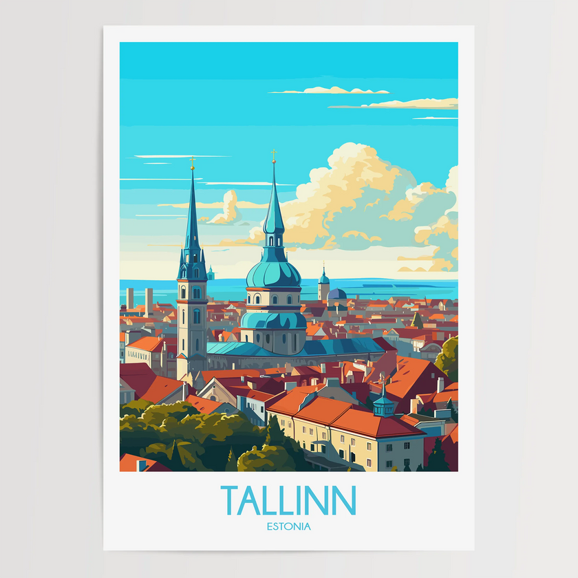 Tallinn Souvenir Poster Print