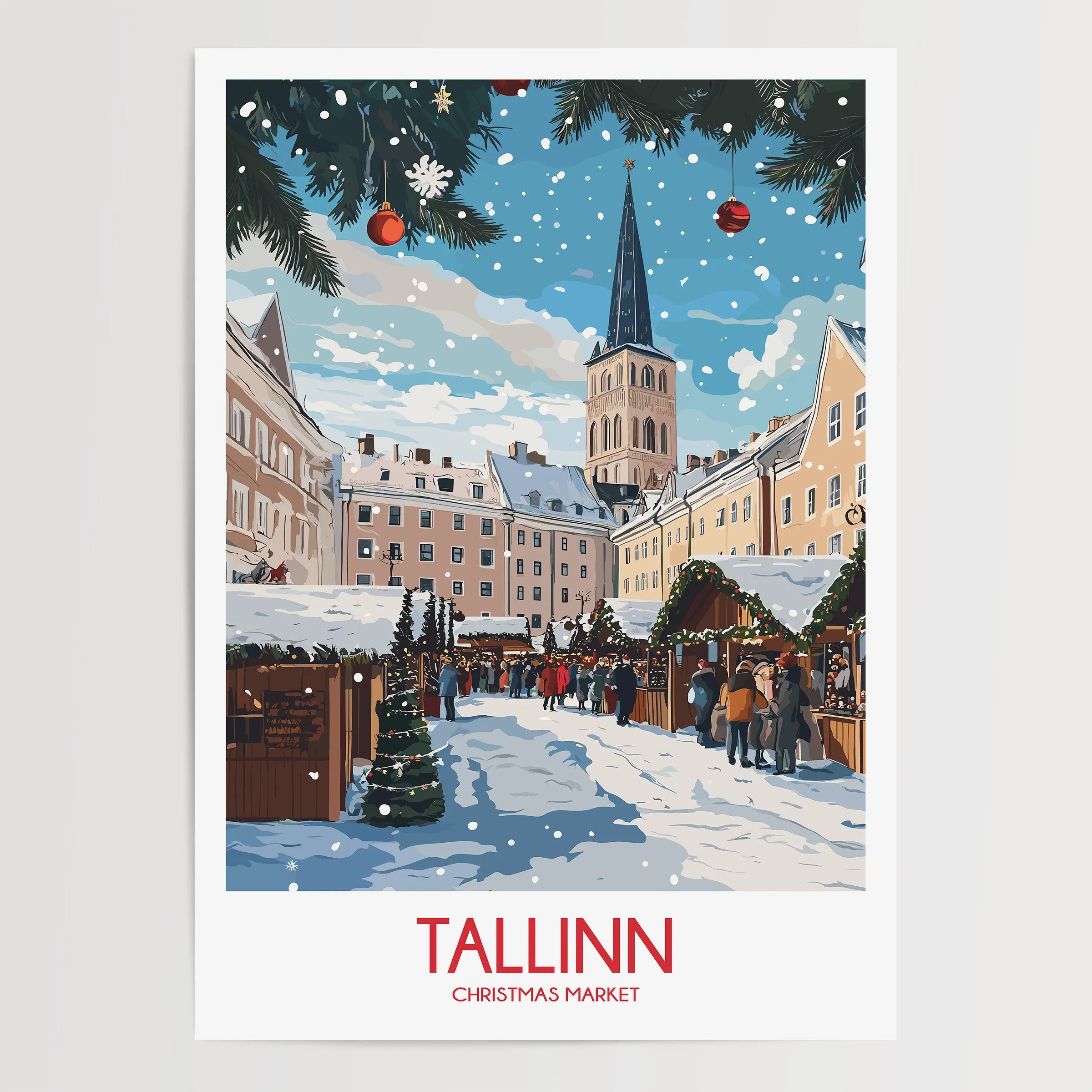Tallinn Souvenir Poster Print
