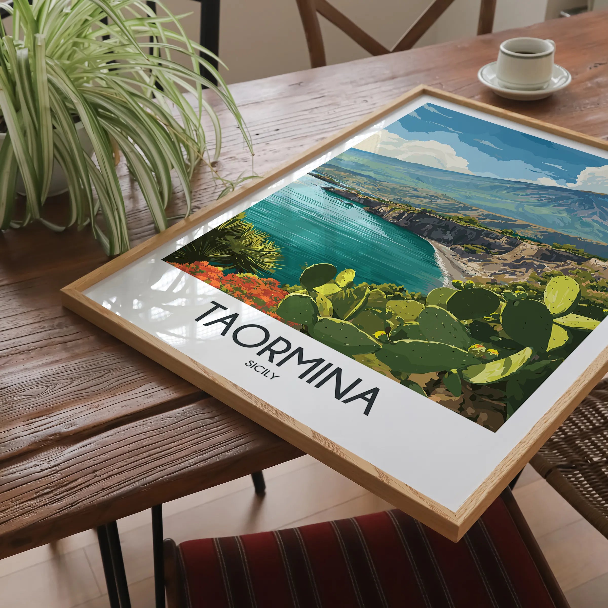 Taormina Retro Travel Illustration