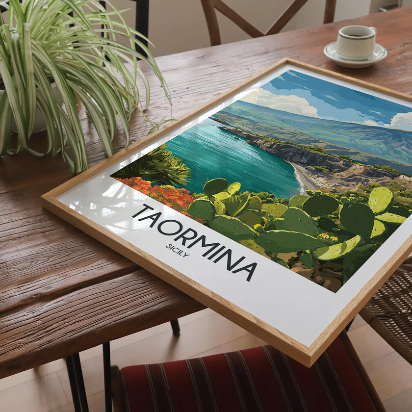 Taormina Retro Travel Illustration