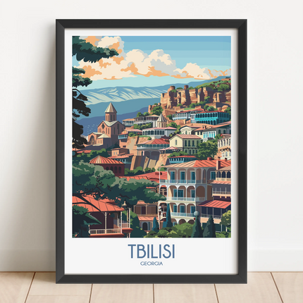 Tbilisi Vintage Style Print