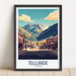 Telluride Retro Travel Illustration