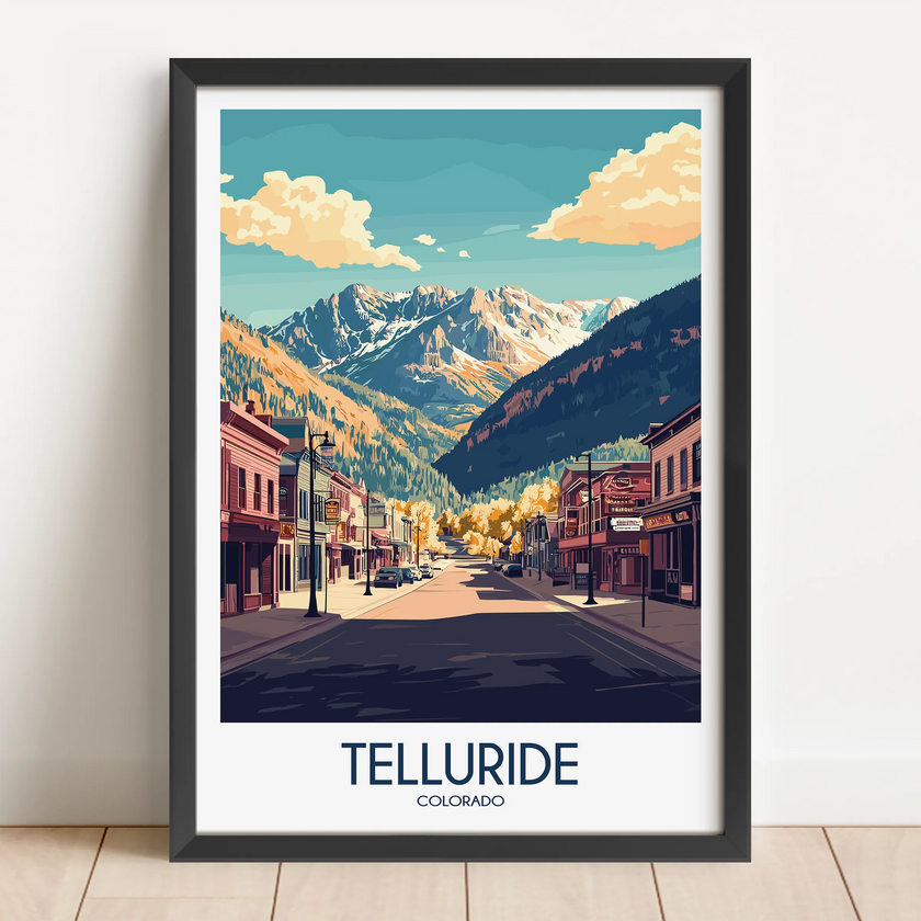 Telluride Retro Travel Illustration