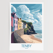 Tenby Modern Travel Poster