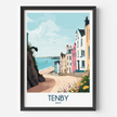 Tenby Modern Travel Poster