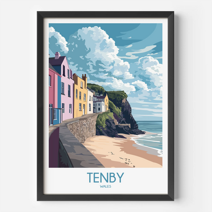 Tenby Souvenir Poster Print