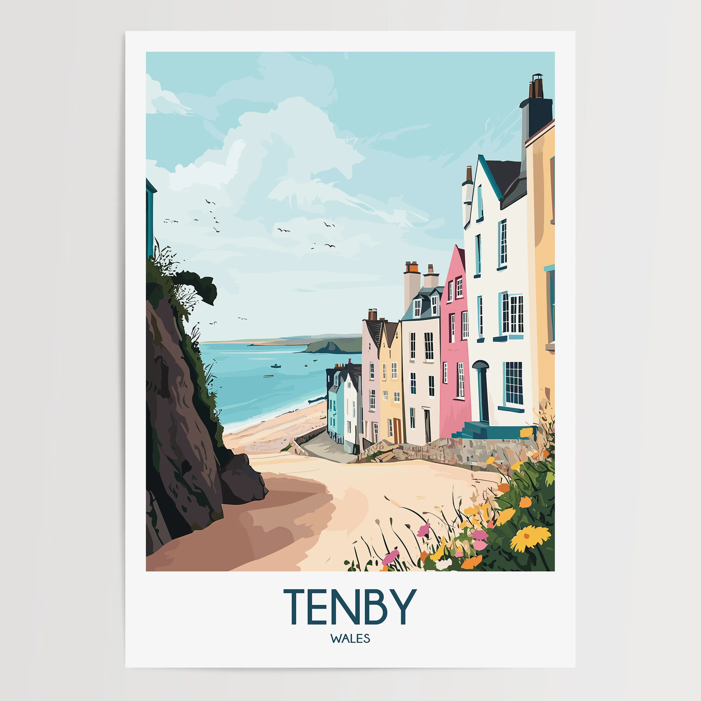 Tenby Vintage Style Print
