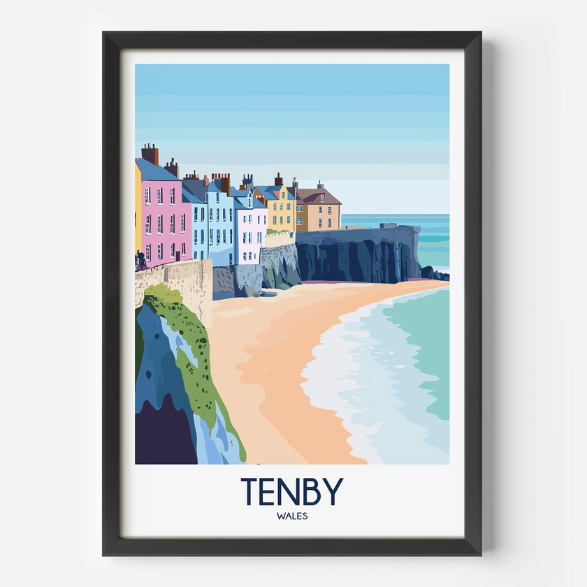 Tenby Vintage Style Print