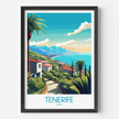 Tenerife Vintage Style Print