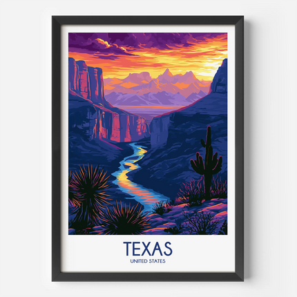 Texas Souvenir Poster Print
