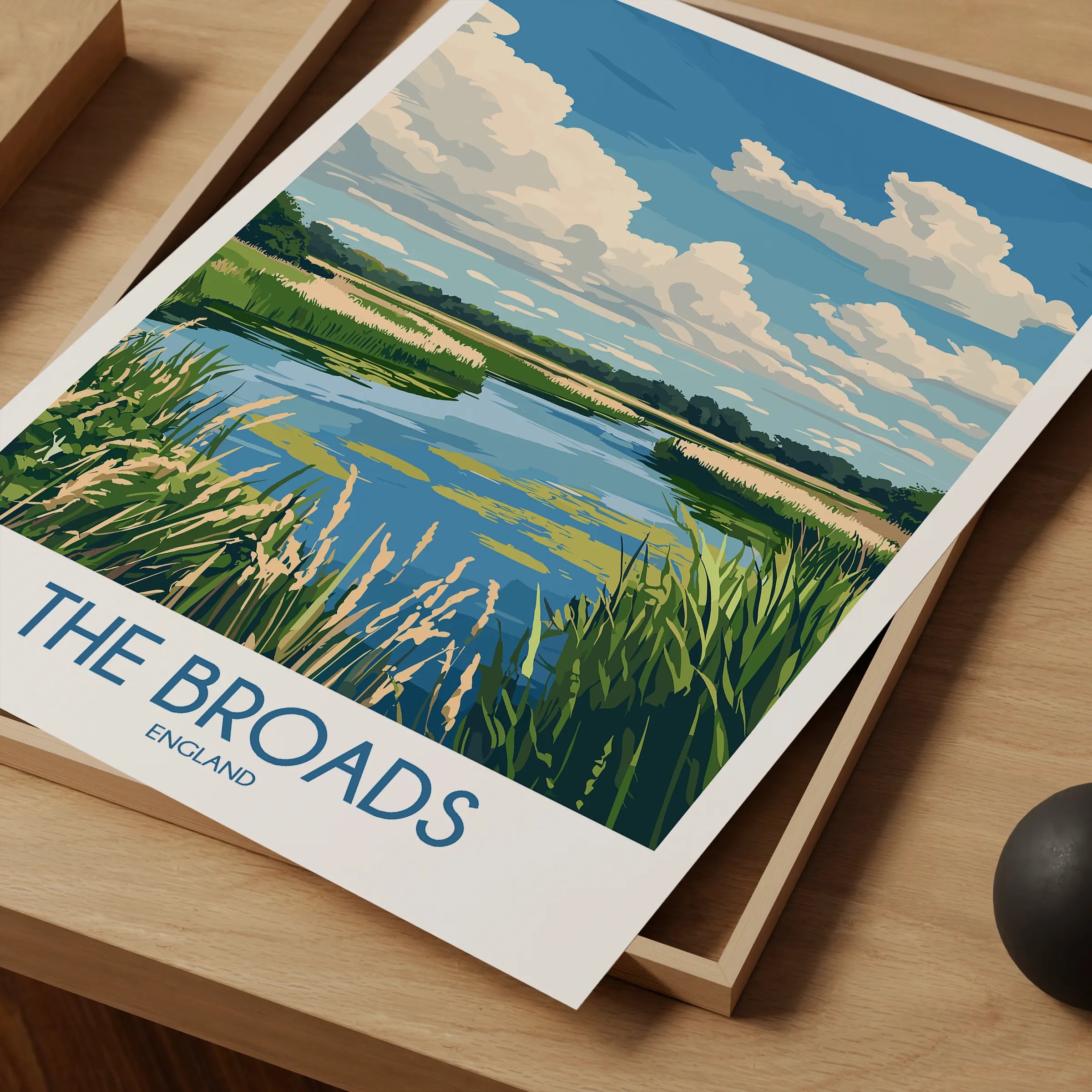 The Broads Modern Travel Poster